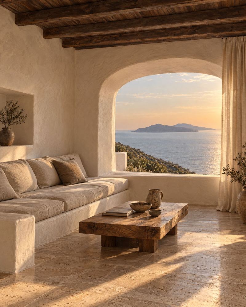 Studio with a plaster daybed